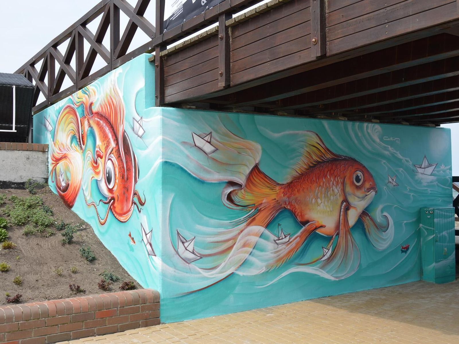 Mieleński Mural — sztuka uliczna w Mielnie — atrakcja turystyczna nad Bałtykiem